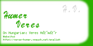 humer veres business card